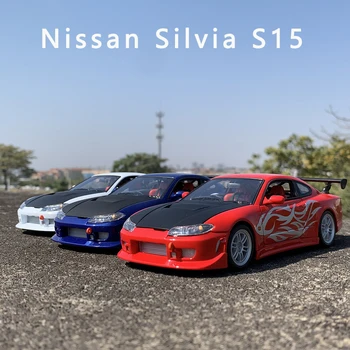 1/24 Nissan Silvia S15 Montar O Grande Corpo De Modelo De Carro Diecasts Metal Brinquedo Desempenho De Carro Esportivo Do Modelo De Simulação Coleção De Ornamentos
