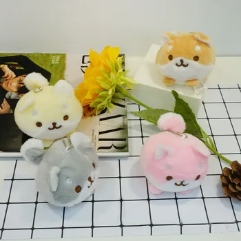 1 Pcs Kawaii Mini Shiba Corgi Cão de Pelúcia Bonecas Animal Macio Recheado de Pelúcia Pingente de Chaveiros para Mochila Crianças de Presente de Natal Brinquedos