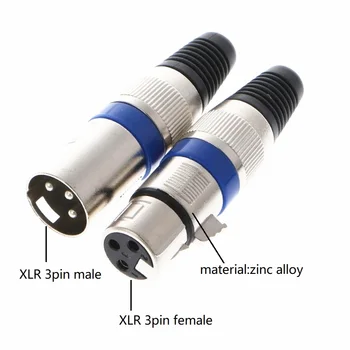 10pcs/5pairs Conector XLR Fêmea e Macho MIC Jack de Áudio de Microfone Conector do Cabo do Adaptador de MIC Para Microfone Ferramenta de Áudio