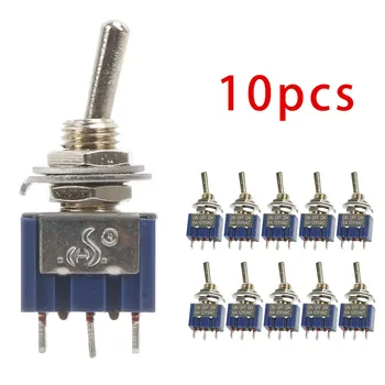 10PCS Mini Travamento Interruptor SPDT ON-OFF-Posição 3, 6mm 12V/ 110V/ 220V MTS-103 Equipamentos Elétricos Interruptores de Peças