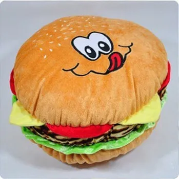 1pcs 35cm Bonito Criativo Simulação de Alimentos Hamburger Brinquedos de Pelúcia Almofadas o Melhor Presente para O Amigo Que Gostam de Comer