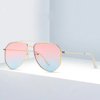 2020 Vintage Design da Marca-Piloto de Óculos de Sol para Homens Mulheres estrutura de Metal de Condução Óculos de sol UV400 cor-de-Rosa Espelho Gradiente de Óculos