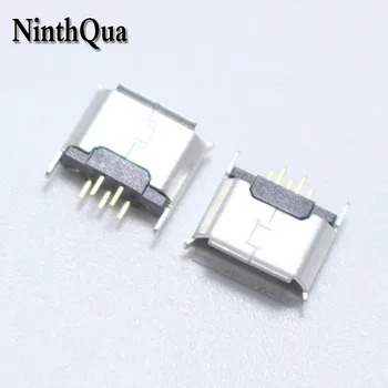 5pcs Micro USB 5PIN tomada Fêmea 3+2 Alfinetes de Curling Conector Para Celular DIY Peças de Reparo