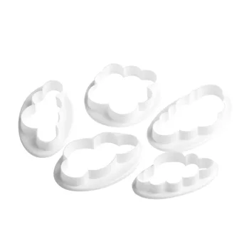 5PCS/Set Forma de Nuvem Cortador de biscoitos Feitos em 3D Impresso Fondant Cortador de Biscoito de Moldes para Decoração do Bolo de Ferramentas de 2021 Novo