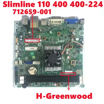 712659-001 712659-501 712659-601 HP Pavilion Slimline 110 400 400-224 Desktop Motherboard Greenwood placa-Mãe Com CPU AMD