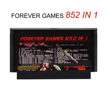 852 1 Cartucho de Jogo de Jogos de Cartão de Memória De 8 Bits De 60 Pinos Console Para a Nintendo Clássico FC Família Computador Famicom
