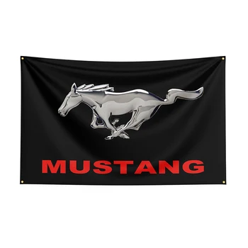 90x150cm Mustangs Bandeira de Poliéster Impresso Carro de Corrida Banner Para Decoração