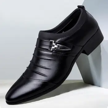 A Moda Elegante De Oxford, Sapatos De Mens Sapatos De Tamanhos Grandes Homens Formal Sapatos De Couro De Homens Vestido De Sapatos Homem Escorregar No Masculino