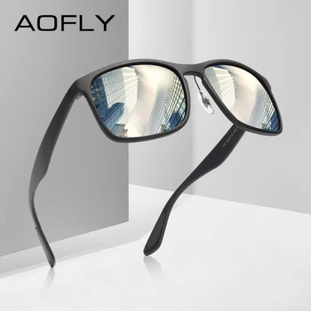 AOFLY o DESIGN da MARCA Óculos de sol Polarizados Homens de Condução Óculos de sol Revestimento de Pesca de Condução de Óculos Masculino de Óculos de proteção UV400 Oculos AF8121