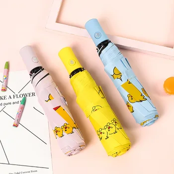 Cartoon Guarda-chuva Acessórios Bonitos Beleza Anime Kawaii Dobra Automaticsunshade Protetor solar, Tanto de sol e de chuva Brinquedos para Meninas de Presente
