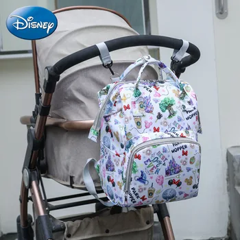 Disney 2023 Nova Múmia Saco Grande Capacidade De Maternidade Mochila De Carrinho De Moda Saco De Múmia Mochila Multifuncional Bebê Saco De Fraldas