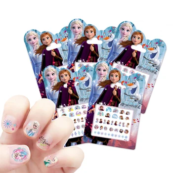Disney 5pcs menina Frozen2 elsa Anna Maquiagem Brinquedos Adesivos de Unhas da Disney de Branca de neve, a Princesa Sophia de Minnie do Mickey de crianças adesivo de brinquedos