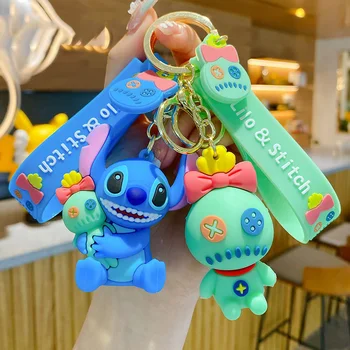 Disney Stitch Chaveiro De Boneca Chave Do Carro Cadeia De Figuras De Brinquedo Scrump Pingente Pequeno Bonito Chaveiro Saco De Acessórios Para Crianças De Presente De Aniversário
