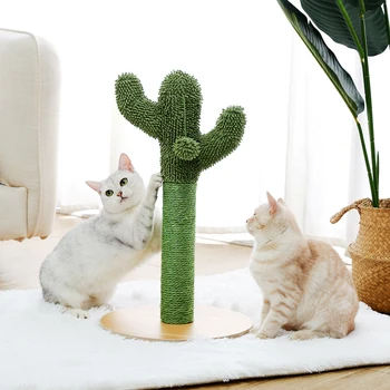 Dropshipping Cacto Gato Coçar Post com Corda de Sisal kitternScratcher Cactus para Jovens e Adultos os Gatos Cat escalada quadro de Brinquedo