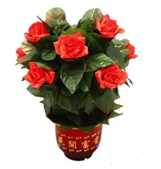 Florescendo Roseira - Controle Remoto (10 Flores,Versão Com Bateria) Truques De Mágica Flor Aparecendo Palco Da Festa De Casamento Adereços Comédia