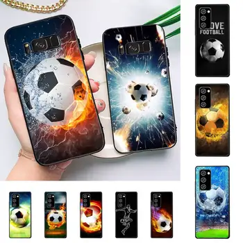Fogo de Futebol bola de Futebol Caso de Telefone para Samsung J 2 3 4 5 6 7 8 prime plus 2018 2017 2016 núcleo