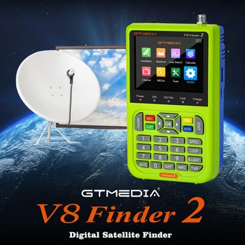 GTMEDIA V8 Finder 2 Pro Medidor de Sinal de Satélite Finder DVB-S2X/S2/S H. 264/H. 265 Portátil 3.5 Polegadas Highing Definição de Tela de LCD