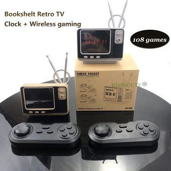 GV300 Mini Retro Estante de TV Jogo de Consola de jogos Portátil, Leitor de Construído-em 108 Jogos Clássicos de Bolso Mini Jogos Para NES de Saída AV