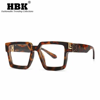 HBK Vintage Plástico Computador Óculos de Armação Mulheres Homens Anti Luz Azul Óculos Retro Quadrado Claro Óptico Espetáculo Óculos