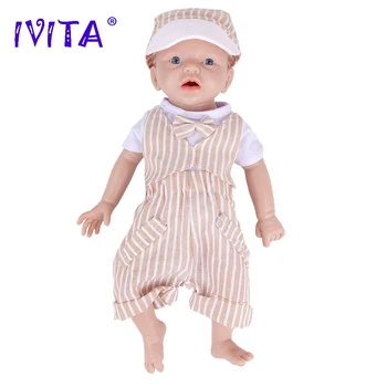 IVITA WB1554 14.96 polegadas de 1,58 kg de Corpo Inteiro de Silicone Reborn Baby Doll Realista Menino Bebê DIY em Branco com a Chupeta para Crianças Brinquedos