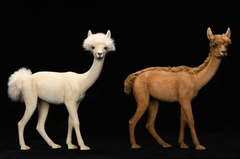 JXK 1/6 Alpaca 2.0 Figura Grama a Lama Cavalo de Estimação de Cura Figura Camelidae Animal Coletor de Brinquedo Resina Desktop Decoração Presente
