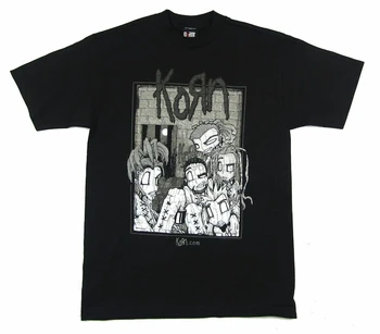 Korn Costurado Boneca Banda Problemas De Imagem Tour 2000 Black T-Shirt Oficial Nº