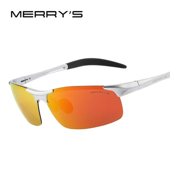 MERRYS Homens Óculos de sol Polarizados Aviação de Alumínio de Magnésio de Óculos de Sol Para a Pesca de Condução Retângulo sem aro Tons S8277