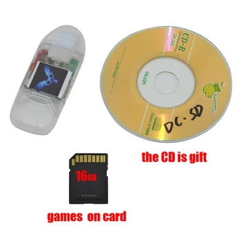 Novo para a Sega DC leitor de cartão SD com luz indicadora de Conversor Adaptador Para o jogo de DreamCast com grátis cartão SD 16GB