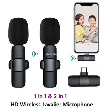 Novo sem Fio Lavalier Microfone Portátil de Áudio, Gravação de Vídeo Mini Microfone para Android Transmissão ao Vivo de Jogos de Telefone Mic