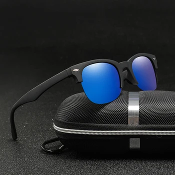 O DESIGN da MARCA Classic Óculos de sol Polarizados Homens Mulheres Condução Moldura Quadrada Polaroid Óculos de Sol para Homens Masculino UV400 Gafas De Sol