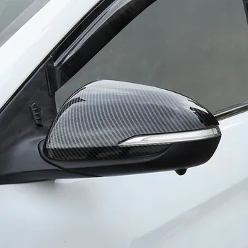 Para Hyundai I30 i30 2017 2018 2019 2020 Carro Porta Lateral Traseira de Giro Espelho Adesivo Tampa Guarnição ABS de Fibra de Carbono Acessórios
