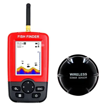 Profissional Fish Finder com 100M Fio Sensor Sonar sonar Fishfinder Display LCD de Pesca Ferramenta da Engrenagem