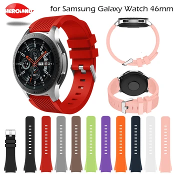 Pulseira para Samsung Galaxy Watch 46mm pulseira de Silicone 22mm faixa de relógio inteligente da Samsung para a Engrenagem S3 Classic /S3 Fronteira Replacemet
