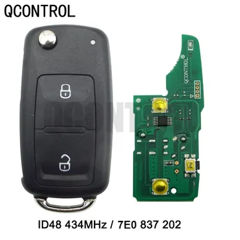 QCONTROL 2 BT Remoto Chave do Carro 434MHz ID48 Chip Para 7E0837202/5FA010185-00 para o AMAROK/TRANSPORTADOR para VW/VolksWagen