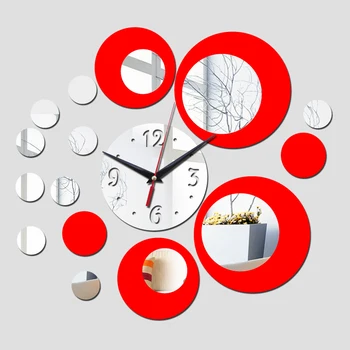 Relógio de parede Relógio de Quartzo Acryli Espelho Moderno Adesivos de Parede 3D Chegada de Luxo Design Cllocks Sala de estar Decration