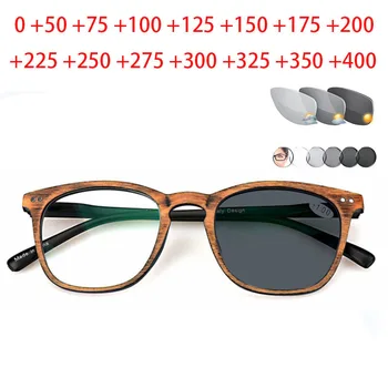 Retro Fotossensíveis Óculos de Leitura para os Homens Óculos para Presbiopia com dioptrias óculos ao ar livre Presbiopia Mulheres de Óculos