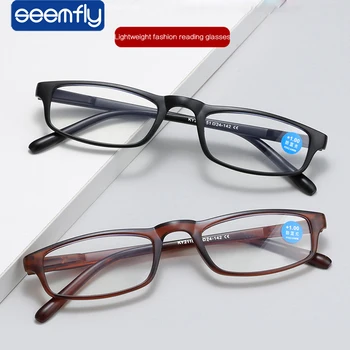 seemfly Anti BlueRray Óculos de Leitura Homens Mulheres Confortável, Pequeno Presbiopia Quadro PC Lente Hipermetropia Óculos de Dioptria +1.0 1.5