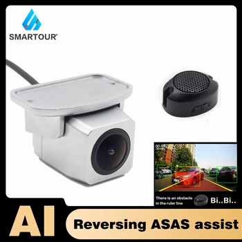 SMARTOUR HD AHD carro AI a detecção inteligente de carro câmera de visão traseira universal radar de detecção de campainha lembrete de marcha à ré ADAS Ajudar