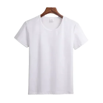 Sublimação em branco em Branco T-Shirts para Homem, Mulher de Crianças Casual Manga Curta de Verão, Tops, Camisetas