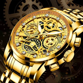 Turbilhão de Giro Janela Homens Relógios de alto Luxo da Marca de Moda Quartzo Relógio Homens Impermeável Luminoso de Negócios relógio de Pulso