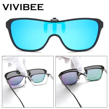 VIVIBEE 2022 Cool Inverter o Clipe Em Óculos de sol Polarizados TR90 Fotossensíveis Condução Quadrado Oversized UV400 Óculos de Sol Pesca