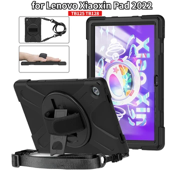 À prova de choque Caso de Tablet pc para Lenovo Xiaoxin Pad 2022 Lenovo Guia P11 2022 de 10,6 Polegadas TB125 TB128 com Tiras de Trás da Carcaça Tampa